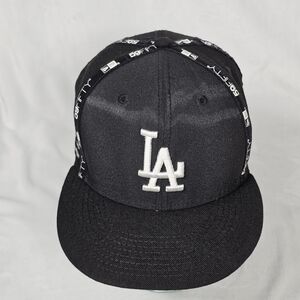 New Era Los Angeles Dodgers Inside Out Collection Fitted Hat Black Size 7 1/2